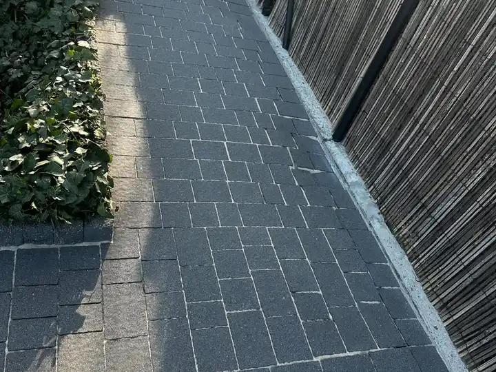Czyszczenie tarasu i dojścia do domu w Tychach - efekt po myciu